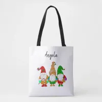 Personalized Christmas Bag with Cute Cartoon Gnome