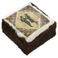 Art Deco Roaring 20's Couple New Year's Eve Party Brownie