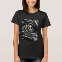 Steampunk Dragon Eye Closeup Ai Art T-Shirt