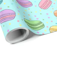 Girly Pretty French Macaron Cookie Patissier Wrapping Paper