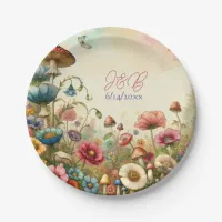 Personalized Cottage Core Wedding  Paper Plates