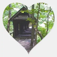 Cambron Covered Bridge, Madison County, Alabama Heart Sticker