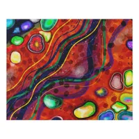 Colorful Art Abstract  Faux Canvas Print