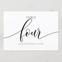 Modern Wedding Table Numbers Calligraphy - 4