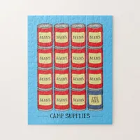 Camping Supplies Baked Beans Fun Jigsaw Puzzle