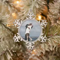 Sculpture Unconditional Surrender in San Diego Snowflake Pewter Christmas Ornament