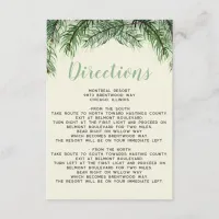 Rustic Watercolor Winter Forest Pine Cone Wedding Enclosure Card