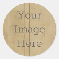 Create Your Own Distressed Vintage Pin Stripe Classic Round Sticker