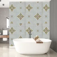 Antique Oliver Drab with Golden Accent Wallpaper