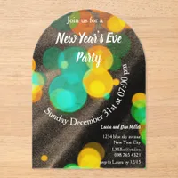 New Year’s Eve party multicolor   Acrylic Invitations