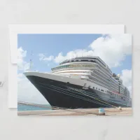 MS Nieuw Amsterdam Cruise Ship on Aruba Invitation