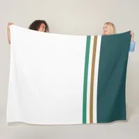 Trendy Modern color block and Stripes  Fleece Blanket