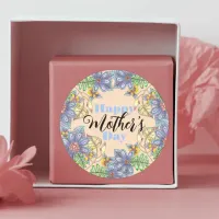 Elegant Colorful Hand-Drawn Floral Mother's Day  Classic Round Sticker