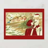 Watching Santa Holiday Postcard