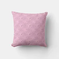 Pink and Black Spider and Spiderweb Throw Pillow