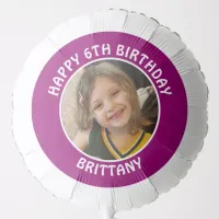 Personalized Photo, Age and Name Birthday Party Balloon