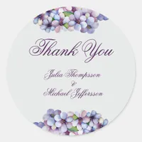 Romantic and Poetic Pastel Lilac Watercolor Classic Round Sticker