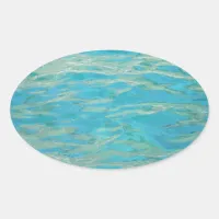 Aqua Water Oval Sticker