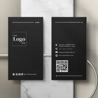 Professional Modern Black Company Business Card