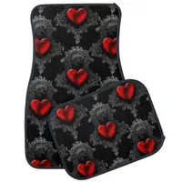 Red Goth Heart Car Floor Mat