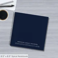 Customizable Navy Blue Square Notebook