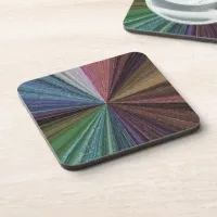 Circular Gradient Earthy Rainbow Drink Coaster