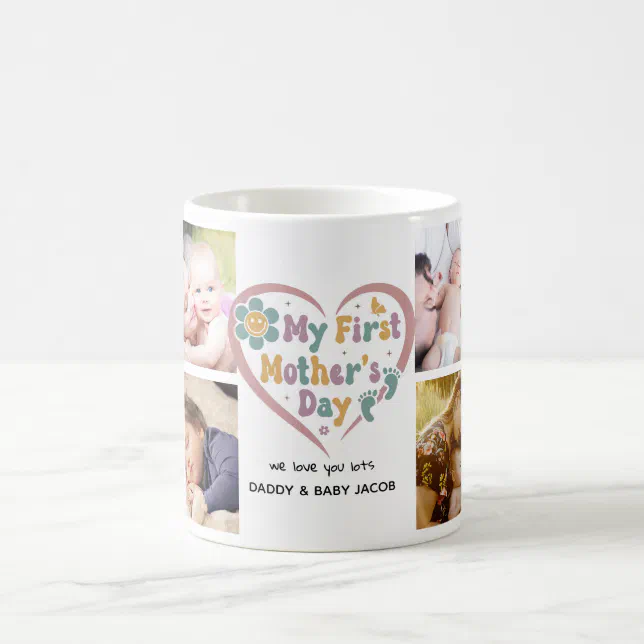 Cute First Mother's Day Photo Collage Coffee Mug