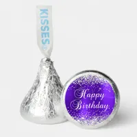 Silver Glitter Violet Purple Happy Birthday Hershey®'s Kisses®