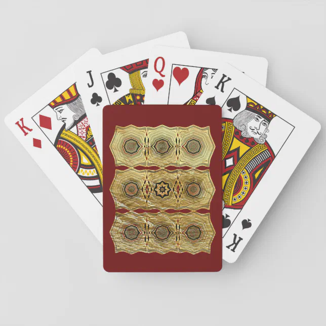 Golden fantasy poker cards