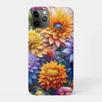 Pretty Colorful Ai Art Flowers Personalized iPhone 11 Pro Case