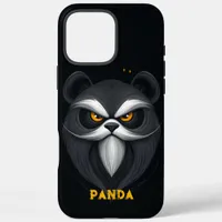 Angry Panda Black iPhone 16 Pro Max Case