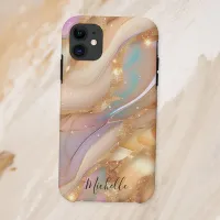 Holographic Purple Gold Glitter  iPhone 11 Case