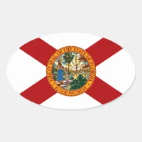 Florida State Flag Oval Sticker