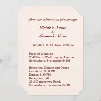 Personalized Bride & Groom Wedding Invitation Card
