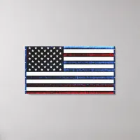 US American Flag Patriotic Red White Blue Wall Art