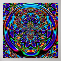 Venus Fly Trap Abstract Digital Poster