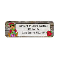 Whimsical Ethnic Elf Snowflakes Holidays Season Label