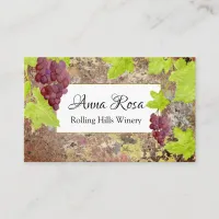 *~* Winery Wine Cellar Wine Grape ClusterVineyard Business Card