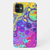 Modern Abstract Digital Fluid   iPhone 11 Case