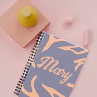 Peach Fuzz Elegance: Personalized Mother's Day  Notebook