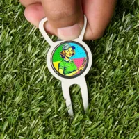 Pretty Retro Pinup Lady Pop Art  Divot Tool