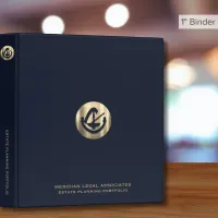 Estate Planning Portfolio Blue Gold Logo 3 Ring Binder