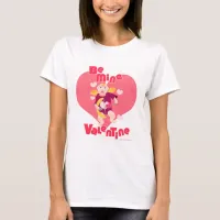 Be Mine Valentine Cupid Cartoon Love Slogan T-Shirt