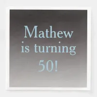 Personalized "Turning 50" 50th Birthday Paper Dinner Napkins