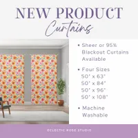 Colorful Daisies Curtain