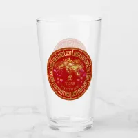 Chinese Zodiac Tiger Red/Gold ID542 Glass