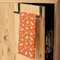 Fun Peach Pattern Hand Drawn Bold Summer Modern Kitchen Towel