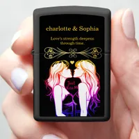 Love-themed playful moment for women zippo lighter