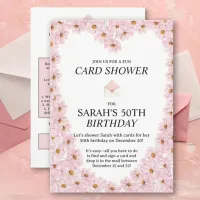 Floral Pink 50th Birthday Card Shower by Mail