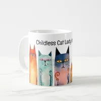 Childless Cat Lady for Kamala Whimsical Coffee Mug